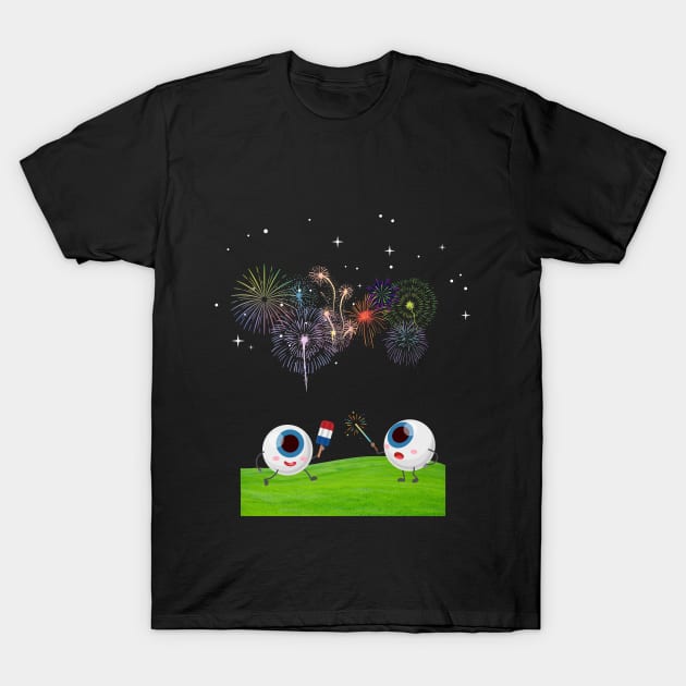 Eye see Fireworks T-Shirt by Indiana Opticians Association